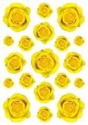 Fietsstickers rozen geel