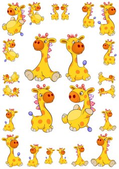 Fietsstickers giraffen