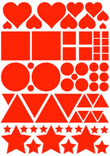 Fietsstickers figuren oranje