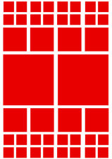 Fietsstickers vierkanten rood