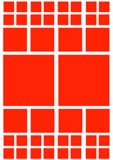 Fietsstickers vierkanten oranje