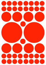 Fietsstickers kleine en grote stippen oranje