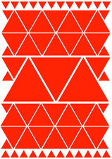 Fietsstickers driehoeken oranje