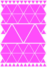Fietsstickers driehoeken roze