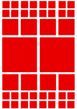 Fietsstickers vierkanten rood