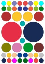 Fietsstickers gekleurde rondjes