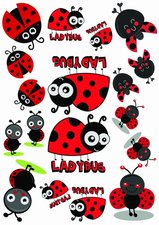 Fietsstickers ladybug