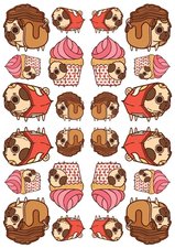 Fietsstickers cupcake hondje