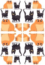 Fietsstickers oranje kat