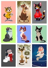 Fietsstickers katten avontuur