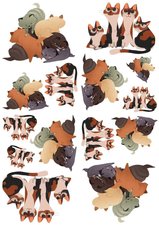 Fietsstickers katten familie