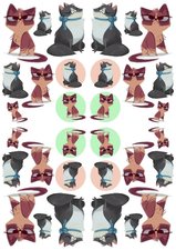 Fietsstickers ondeugende katten