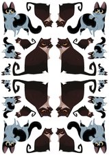 Fietsstickers katten vriendjes