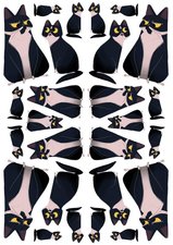 Fietsstickers zwarte katten