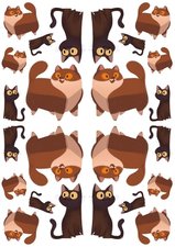 Fietsstickers chubby cat