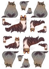 Fietsstickers dikke katten