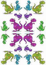 Fietsstickers dansende dino's