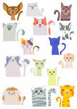Fietsstickers katten