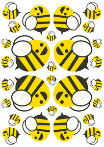 Fietsstickers blije bijen